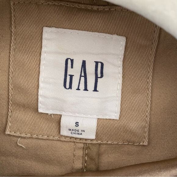 GAP 2-in-1 Parka Coat Jacket with Fur Trim Removable Lining Khaki Tan Hooded S - Picture 10 of 15